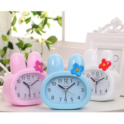 China Antique Animal Cartoon Style Alarm Clock Rabbit Child Desk Alarm Clock for sale