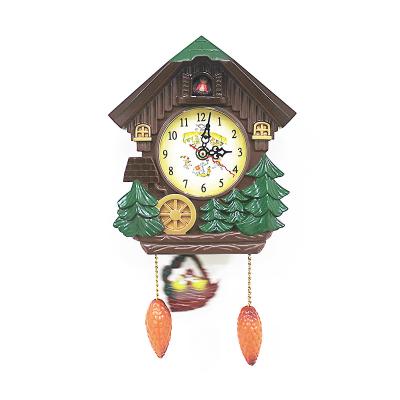 China Antique Living Room Full Time Electric Digital Creative Wall Clock Mute Time Report Music Style Cuckoo Clock Antique Wall Clock for sale