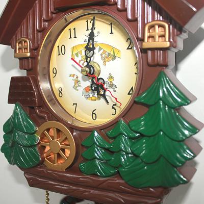 China Antique Living Room Full Time Electric Digital Creative Wall Clock Mute Time Report Music Style Cuckoo Clock Antique Wall Clock for sale