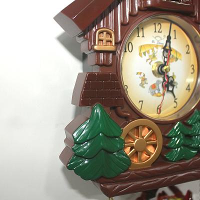 China Antique Living Room Full Time Electric Digital Creative Wall Clock Mute Time Report Music Style Cuckoo Clock Antique Wall Clock for sale