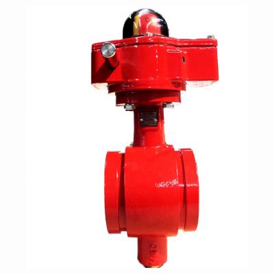 China General Grooved Ends Fire Protection Butterfly Valve DN100 for sale