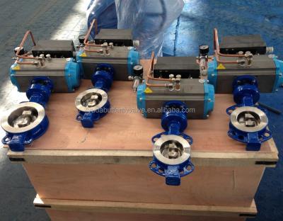 China General Pneumatic Actuator 904L Wafer Type Butterfly Valves With SIEMENS Positioner for sale