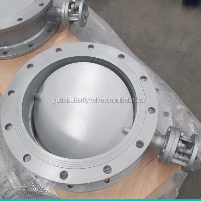 China A general DN350 bare shaft damper butterfly valve for sale