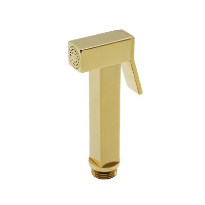 China High Pressure Bathroom BRASS Toilet Square Outlet Factory Gold Bidet Sprayer Shattaf Handheld Set for sale