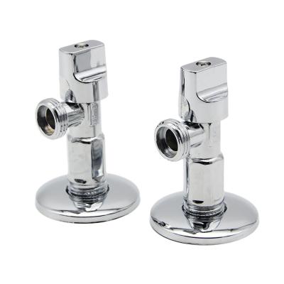 China Firmer General Polished Chrome Plated Brass Angle Valve For Bathroom / Kitchen Toilet Water Stop Angle Valve for sale