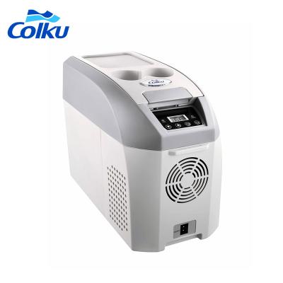 China Portable Outdoor Refrigerator Colku Dc-10F 12V 24V Mini Car Refrigerator 10L portable for outdoor camping for sale