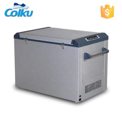 China Portable Car Mobile Home Caravan Mini Fridge Solar Compressor Car Fridge DC 12V Freezer For Camping for sale