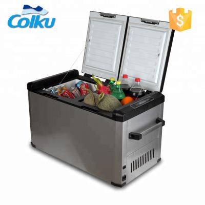 China DC-62FD Car 12v/24v (39 +21) Liters Portable Freezer For Car for sale