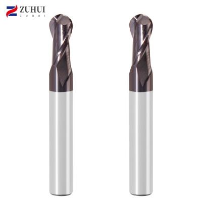 China Hrc55 Flute Hrc60 Hrc65 Solid Carbide Milling Cutter Ball Nose Milling End Mill CNC 10% Discount for sale