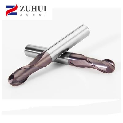 China Best Machining 100% Virgin Carbide Raw Material Carbide Endmill Rods Endmill CNC Machining Selling 2 Flute Ball Nose Milling Cutter Machines Carbide End Mills for sale