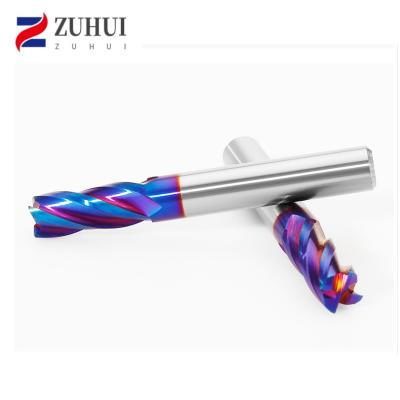 China Wholesale Price CNC Machine Tool CNC Milling Machining Cutters 4 Flute Hrc55 Hrc60 Hrc65 Carbide Radius Bullnose Corner End Mills for sale