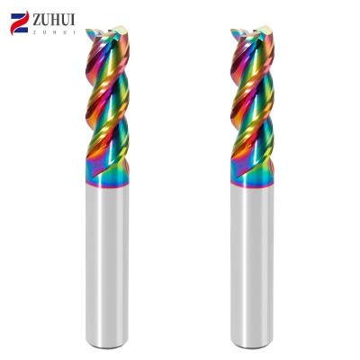 China High Quality Solid CNC Tungsten Carbide Cutter Hrc65 3 Flute End Milling End Mill For Aluminum for sale