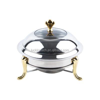 China SS201 Luxury Self-Serve Household Stainless Steel Buffet Food Hot 18cm Stainless Steel Chafing Dish for sale