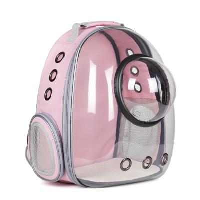 China High Quality And Stylish Pink Capsule Pet Backpack Breathable And Waterproof Backpack for sale