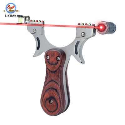 China Wholesale Cheap Wooden Powerful Slingshot Latex Shooting Frame Price Outdoor Greedy Wolf Rubber Band for sale