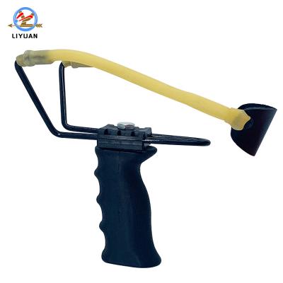 China Hot Iron+Resin Professional Hunting High Precision Resin Wrist Gun Rubber Band Wrist Rest Folding Slingshot Hunting Catapult for sale