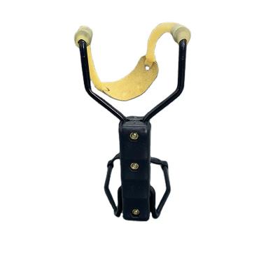 China Hot Low Price Iron+Resin Folding Rest Wrist Latex Slingshot Outdoor Hunting Catapult Mini Pure Natural Metal Strong Shot for sale