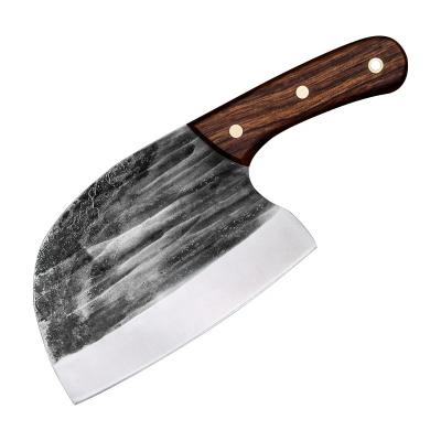 China 2020 Viable Handmade Serbian Chef's Kitchen Cleaver Slicing Forged Butcher Knives High Carbon Plated Steel Wide for sale