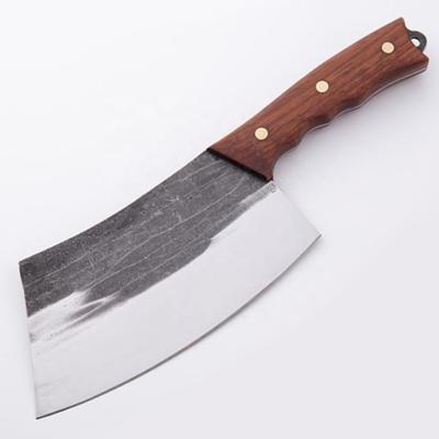 China 2021 Viable Handmade Forged Serbian Chef's Kitchen Cleaver Slicing Butcher Knives High Carbon Plated Steel Wide for sale