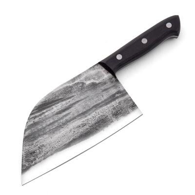 China Tang Kitchen Knife Professional High Viable Full Carbon Steel Chopper Hand Forged Broad Butcher Powerful Heavy Knife For Heavy Duty for sale