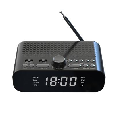 China 2022 New Arrivals LED Display PORTABLE Bedside DAB/FM Clock Radio With Portable Wireless Speaker Wireless Speaker for sale