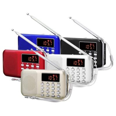 China Wholesale PORTABLE MP3 Radio Speaker Player Support TF USB Card With Cable Radio By LED Flashlight Function for sale