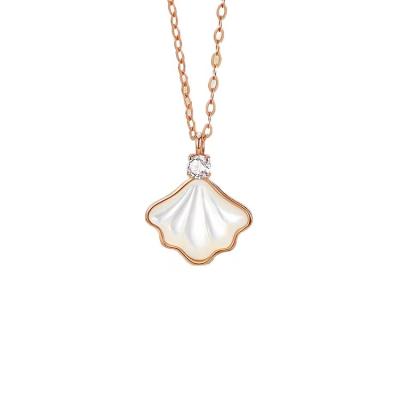 China Fashionable Shell Design 18k Gold Latest Shell Design Necklace Excellent Quality Elegant Necklace For Women for sale