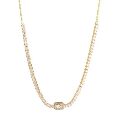 China Newest Style Fashionable Lightweight Luxurious Clavicle Chain Zircon Necklace Jewelry for sale