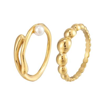 China Hot-selling High-grade Luxurious Natural Pearl Romantic Ring Popular Minimalist Pearl Ring for sale