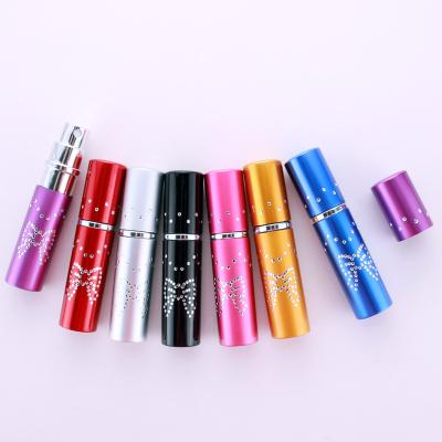 China Detachable 5ml Empty Pocket Sprayer Aluminum Cosmetic Spray Mist Bottle Travel Perfume Refillable Atomier for sale