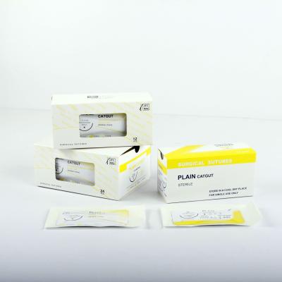 China Good Quality Polyglactin 910 Surgical Thread Medical Disposable Chromic Casing Absorbable Surgical Suture for sale