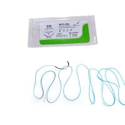 China Surgical effective tensile strength can not be tissue absorbed nylon sutures for sale