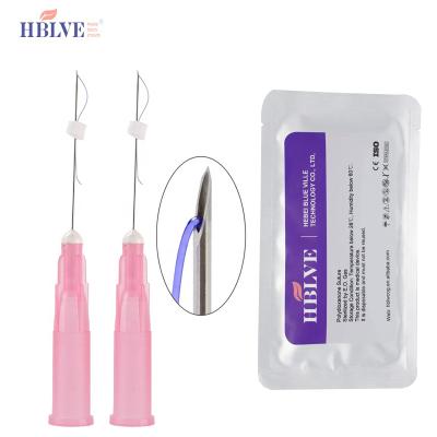 China Remove Ploydioxanone Absorbable Pdo Wrinkle HBLVE Mono Suture Thread 26g 38mm for sale