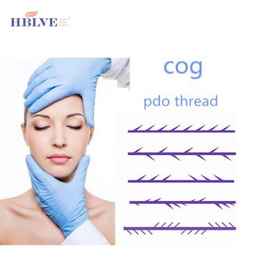 China Skin lift hblve 18G 100mm pdo 3-1 cannula tooth floss face lift pdo blunt wire for sale