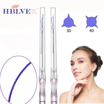 China Skin Lift HBLVE Face Lift fio PCL PLLA Eyebrow Thread Burr Tooth 4d Cannula PCL PLLA Meso Lifting Thread for sale