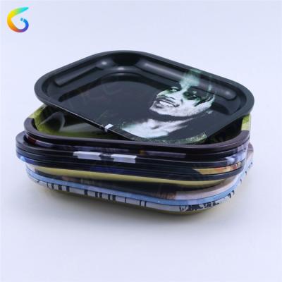 China Fasion Herb Pre ​​Rolled Cone Metal Dry Customizable Decorative Fresh Rolling Tray Smoking Accessories for sale