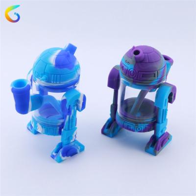 China Modern Unexampled Architecture Robot Headshop Supplies Smoke Tobacco Stick Dab Smoking Water Pipe for sale