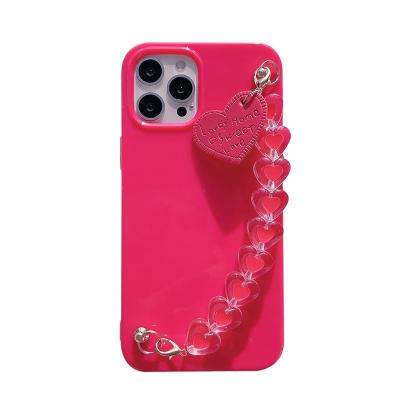 China Anti-drop Cell Phone Accessories Case Shockproof With Chain TPU Cell Phone Cases Phone Max 12 11 Pro for sale