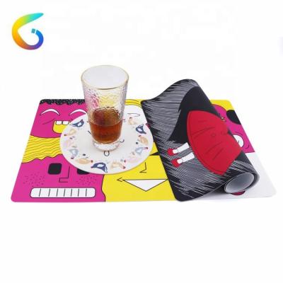 China MOQ 1 Pcs Viable Home Decor Coasters With Logo Custom Print Felt Coaster for sale