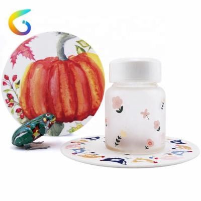 China Eco-Friendly Sustainable Kitchen Accessories Drink Coasters Custom Logo Silicone Marble Coaster for sale