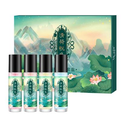 China Daily Care Roll On Bottles Perfume Bottles Roller Bottles Cosmetic Jars Aromatherapy Containers With Ball Ball Perfume Gift Set for sale