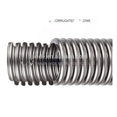 China SS304; SS316L; SS321 1/2 (DN12) Inch Industrial Metal Corrugated Pipe for sale