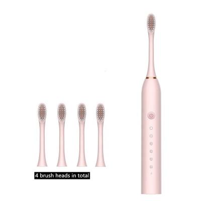 China Vibration Battery Operated Sonic Soft Hair Electric Toothbrush Adult Wireless Charging Electric Toothbrush for sale