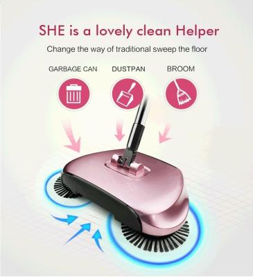 China Home Household Hand Push Floor Sweeper 360 Degree Rotation Broom for sale