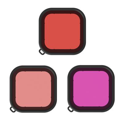 China Enhances Colors For Underwater Video 3-Pack Various Light Red Magenta Red Filter For GoPro8 Hero8 Black for sale