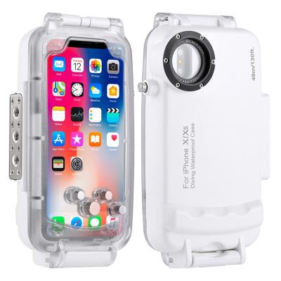 China 40m/130ft Photography Photo Underwater Waterproof Diving Housing Video Taking Cover Underwater Case For iPhone X/XS for sale