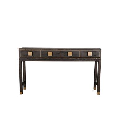 China Wholesale Modern CONSOLE TABLE Furniture Console Table Old Fir+metal 12 Drawer Wall Table Modern 160x40x90 cm Old Fir+metal 12 for sale