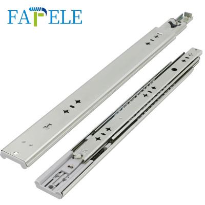 China Heavy Duty Soft Narrow Support OEM Furniture Hardware 53Mm Other Drawer Slides Telescopic Drawer Slide Locking Rail for sale