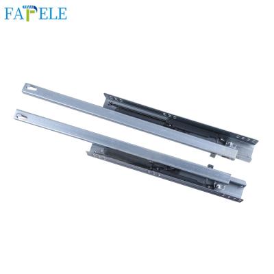 China Modern 400Mm Drawer Slide Closing Telescopic Soft Close Channelr Push Open Runners Soft Close Hidden Slide for sale