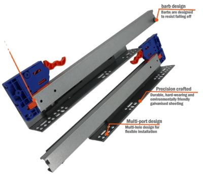 China Modern Soft Close Extension Undermount Drawer Slide Concealed Drawer Slide Full Cheap Drawer Slide for sale